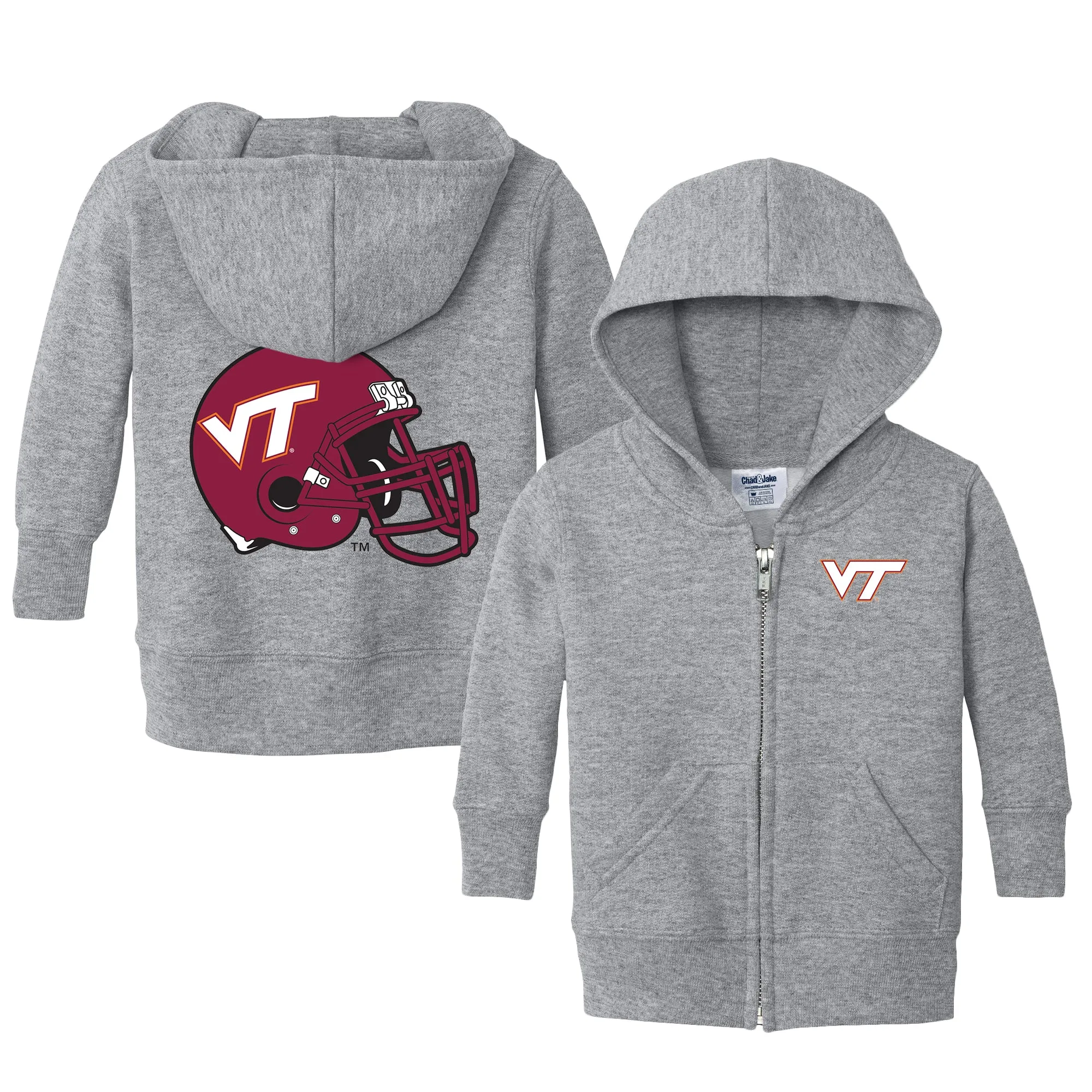 Virginia Tech Hokies Logo Infant Full-Zip Sweatshirt